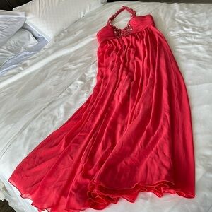 Coral Bee Darlin long dress size 11/12 worn once!